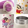 Crayon pequeño nuevo dibujo animado vaso térmico tres tapa multicolor diseño impreso para niños estudiantes portátil doble bebida vaso térmico 500ml Application Scenario